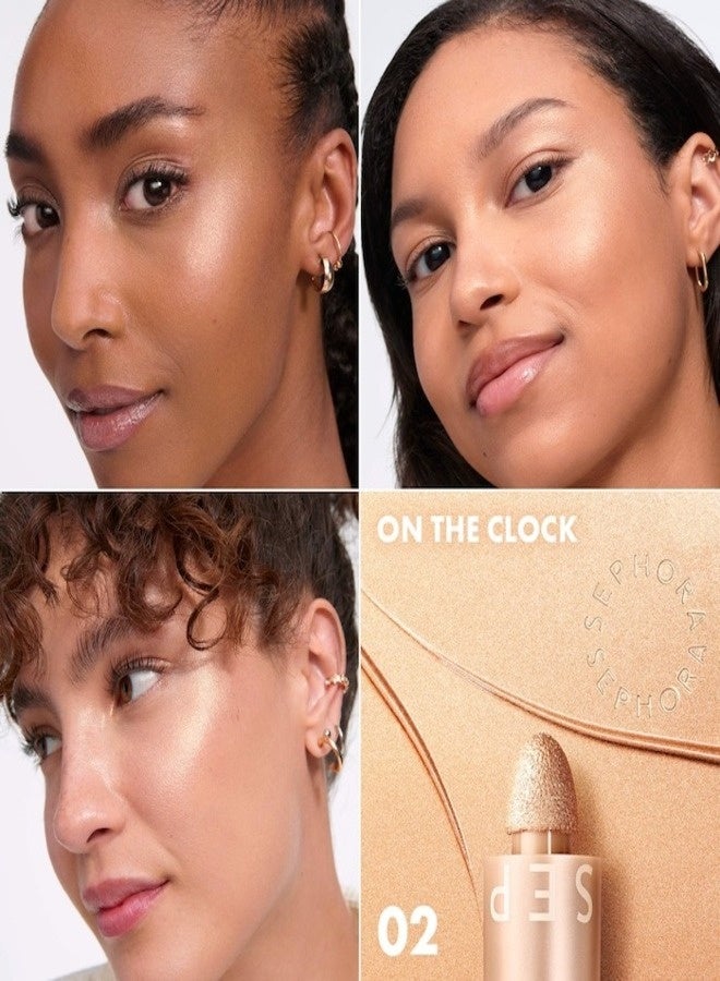 SEPHORA Collection Gleam & Go – Second-Skin Liquid Highlighter 02 On The Clock (Warm Gold Shimmer) – 7 mL Radiant Glow Highlighter - Image 2